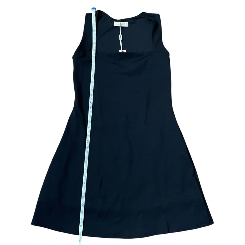 Little Black Dress A-Line Square Neck Sleeveless Mini –XL Flare Fit Chic Minimal